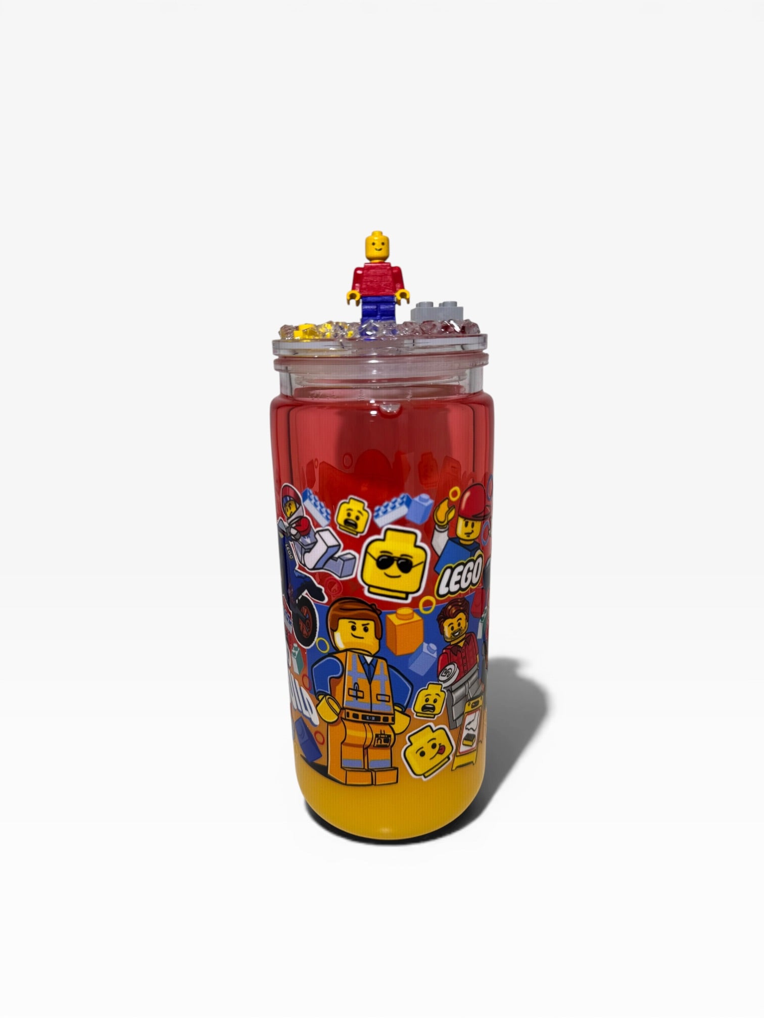 LEGO Adventure Snow Globe Tumbler 20oz – Custom Mini Figure Lid