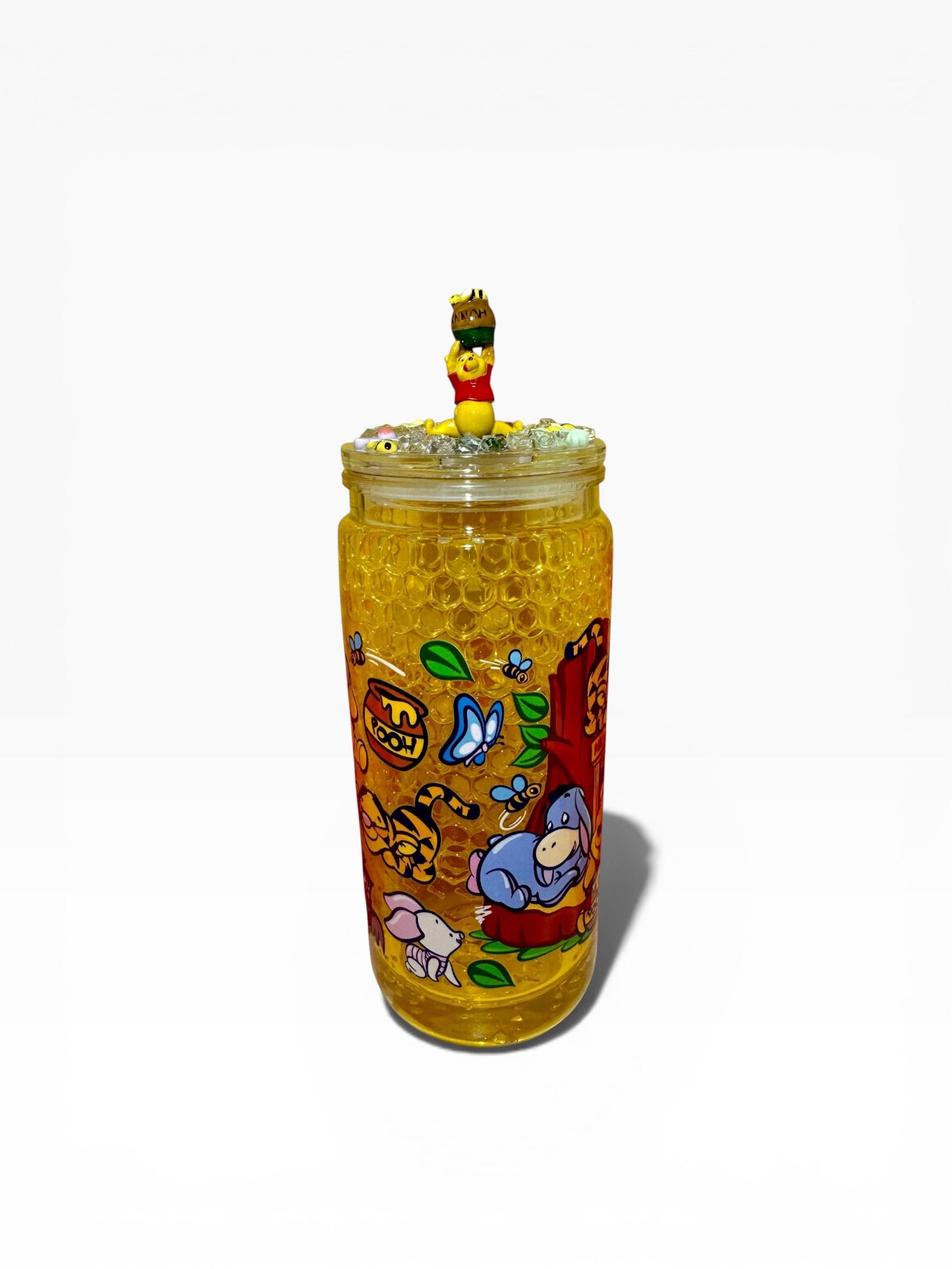 Winnie the pooh Globe Tumbler with Miniature Lid – 20oz Custom Cup