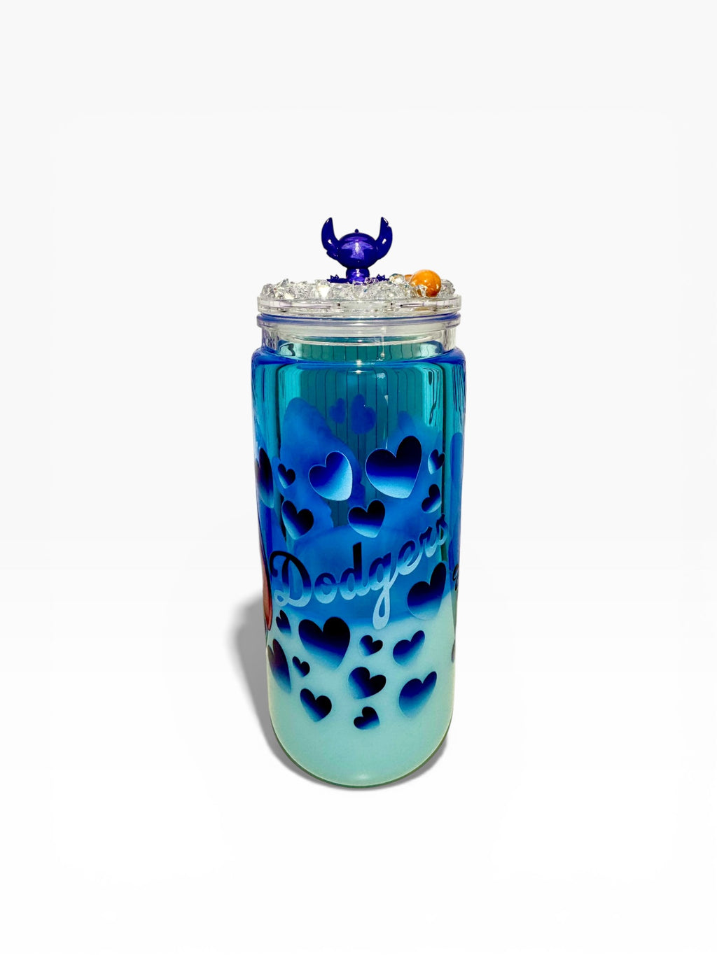 Stitch LA Dodgers Theme Snow Globe Tumbler 20oz