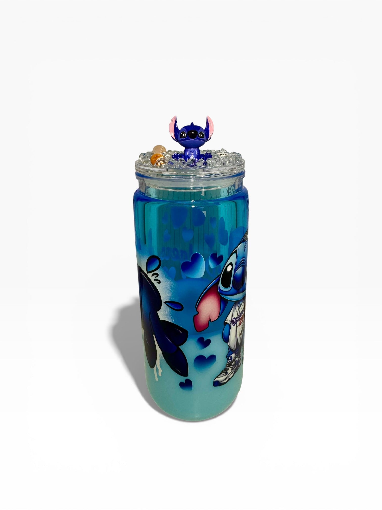 Stitch LA Dodgers Theme Snow Globe Tumbler 20oz